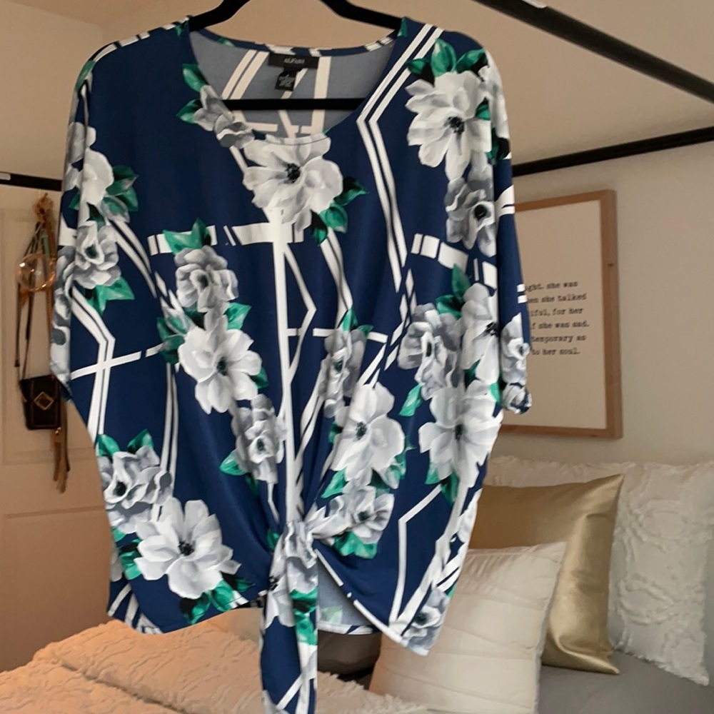 Alfani Flower Print Top